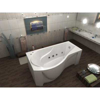 Асимметричная акриловая ванна BAS Капри 170х94.5 см - купить по специальной цене в интернет-магазине "Уют в доме"