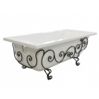 Прямоугольная мраморная ванна Эстет Дельта 170