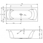 Прямоугольная акриловая ванна Riho Lima 160