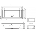 Прямоугольная акриловая ванна Riho Lusso 190x80 см
