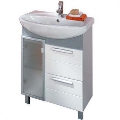 Тумба с раковиной Акватон Альтаир 65 левая (алюминий) - купить по специальной цене в интернет-магазине "Уют в доме"