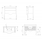 Тумба под раковину Eban Sonia 95 (noce)