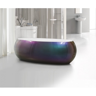 Овальная акриловая ванна BelBagno BB18-NERO/BIA - купить по специальной цене в интернет-магазине "Уют в доме"