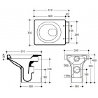 Унитаз напольный (чаша) Kerasan Cento 3518
