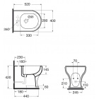 Биде напольное Azzurra Charme Cha 500