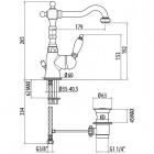 Смеситель для раковины Gattoni Orta 2741/27D0oro