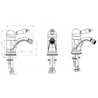 Смеситель для биде Boheme Tradizionale Chromo 266