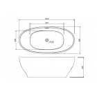 Овальная акриловая ванна Gemy G9207