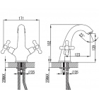Смеситель для раковины Bennberg 501121 CHROME