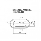 Овальная акриловая ванна Magliezza Federica