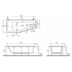    Vitra Neon 170x75/50 L/R A.Soft E.Chrome