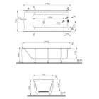    Vitra Neon 175x75 Aqua Soft Easy Chrome  