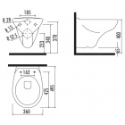 Унитаз подвесной (чаша) Creavit TP320.00100