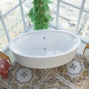 Овальная акриловая ванна Alpen Ventura 194x100 см
