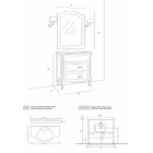 Тумба с раковиной Cezares LAURA 90