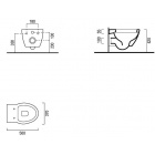Унитаз подвесной (чаша) GSI Panorama 6618 11 bi