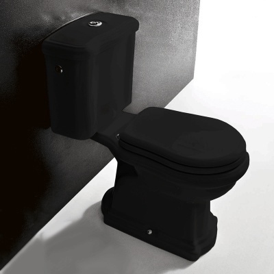 Унитаз-моноблок Kerasan Retro 1013nero/lucido - купить по специальной цене в интернет-магазине "Уют в доме"