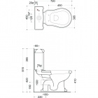 Унитаз-моноблок (чаша) Kerasan Retro 1013nero/lucido