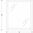 Зеркало в раме Eban Arianna/Eleonora/Federica 96х106, bianco decape