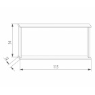 Зеркало с полкой и LED-подсветкой Eban Mina 115 пергамон