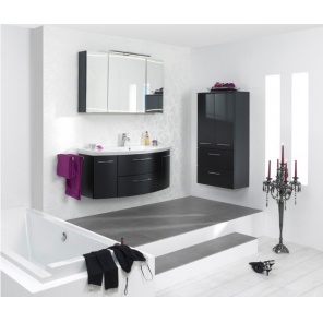 Шкафчик с зеркалом Pelipal Cassca 140х70х17 ComfN, графит структура