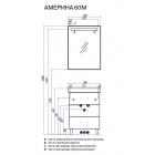 Набор мебели Акватон Америна 60 М, черный
