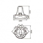 Угловая ванна с верхним душем Gemy G9070 K