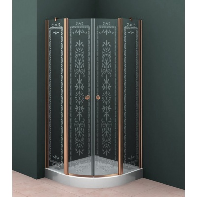 Душевой уголок Cezares ROYAL PALACE-R-2-90-CP-Br бронза - купить по специальной цене в интернет-магазине "Уют в доме"