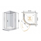 Душевой уголок Cezares BERGAMO-R-1-90-C-Cr-L