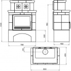 Печь-камин для дома и дачи ABX Valencie прямой цоколь
