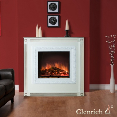 Камин для дома и дачи Glenrich Эрмитаж 23 белый - купить по специальной цене в интернет-магазине "Уют в доме"