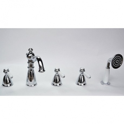 Смеситель на борт ванны Magliezza Grosso Bianco 50119-3-cr хром - купить по специальной цене в интернет-магазине "Уют в доме"