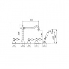 Смеситель на борт ванны Magliezza Grosso Bianco 50119-3-cr хром