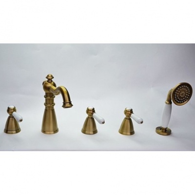 Смеситель на борт ванны Magliezza Grosso Bianco 50119-3-br бронза - купить по специальной цене в интернет-магазине "Уют в доме"