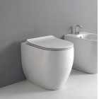 Сиденье для унитаза с микролифтом Kerasan Flo SLIM 319101 bi/cr