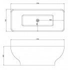 Прямоугольная акриловая ванна Gemy G9220