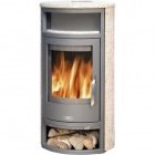 Печь-камин для дома и дачи ABX Polar 6 угловой бразильский песчаник