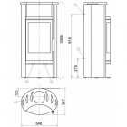 Печь-камин для дома и дачи ABX Pori 5 серая сталь