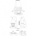 Печь-камин для дома и дачи ABX Preston Klasik балка песчаник