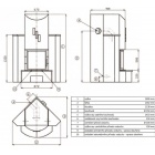 Печь-камин для дома и дачи ABX Derby Gala панорама песчаник