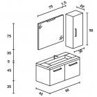 Тумба с раковиной Eurolegno Dado 90 см (дуб серый)