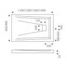 Поддон литьевой BAS Атриум 1200*900