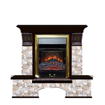 Камин для дома и дачи Glenrich Бостон К Арбат венге с топкой Majestic br - купить по специальной цене в интернет-магазине "Уют в доме"