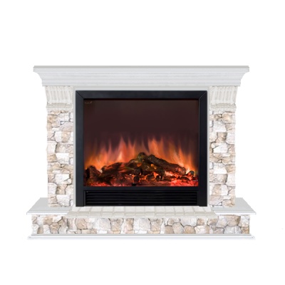 Камин для дома и дачи Glenrich Панорама Sh 33BL Арбат беленый дуб - купить по специальной цене в интернет-магазине "Уют в доме"