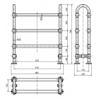 Полотенцесушитель напольный Cezares NAPOLI-01 хром
