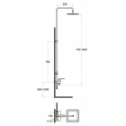 Душевая колонна со смесителем BelBagno CARIN хром
