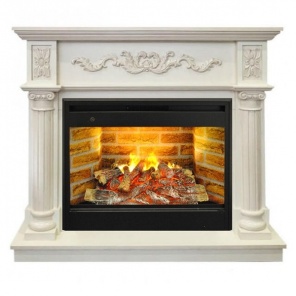 Камин для дома и дачи Real Flame Silvia 26 WT с очагом 3D Prometheus 26