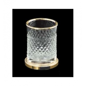 Стакан для зубных щеток Boheme Murano Crystal 10218 золото