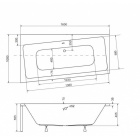 Асимметричная акриловая ванна Besco Infinity 160x100 L