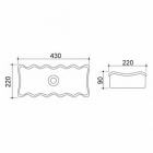 Фигурный керамический умывальник Melana T40173